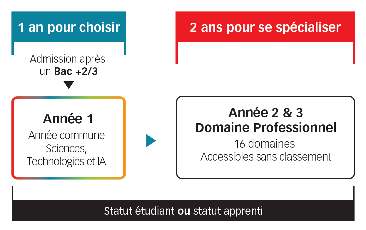 Schéma des études Cycle ingénieur ISEN Ouest
