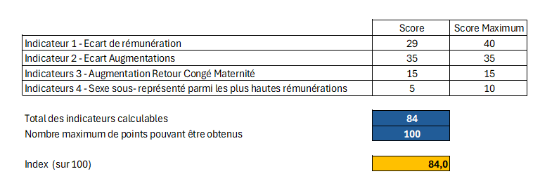 Index égalité femmes hommes ISEN Ouest