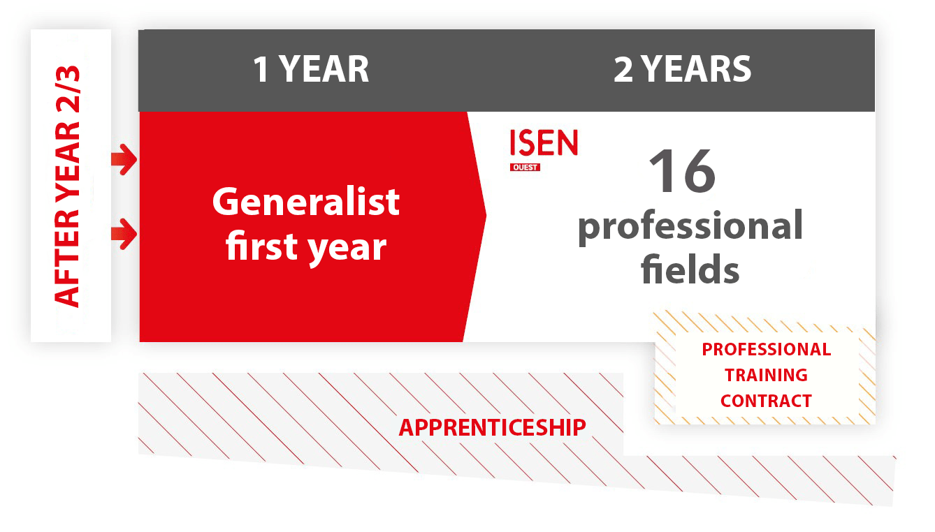 ISEN Ouest engineering cycle program structure