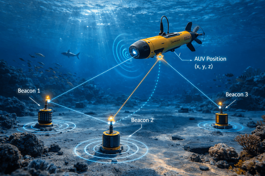 Géolocalisation d’AUV et transfert de données